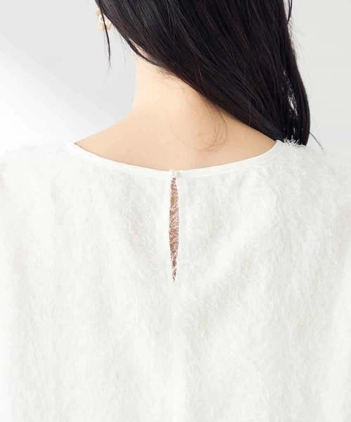 a.v.v(アーヴェヴェ)の「フェザートップス(Tシャツ/カットソー・レディース・ホワイト/ライトグレー・38/36)」の22枚目の写真