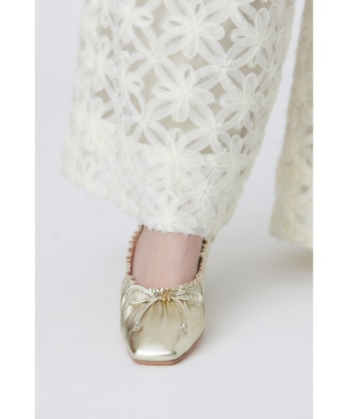 STACCATO（スタッカート）の「スネークラップギャザーバレエシューズ（バレエシューズ・レディース・ブラック/ゴールド・24cm/23.5cm/23cm/22.5cm/24.5cm）」の15枚目の写真