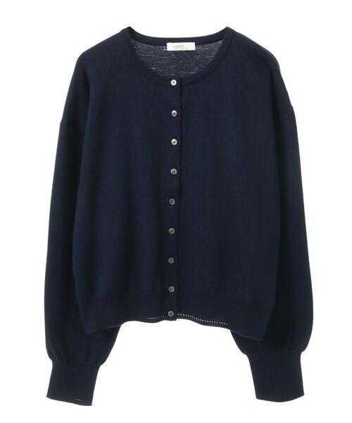 セール】UVカット加工クルーネックニットカーディガン
