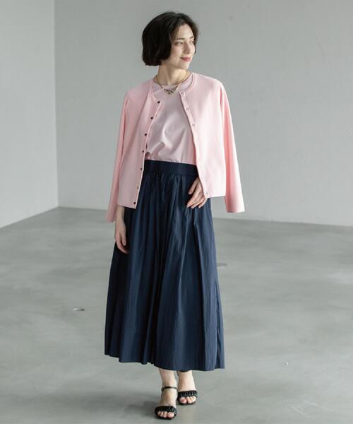 OPAQUE.CLIP（オペークドットクリップ）の「スナップボタンショートニットカーディガン【洗濯機洗い可】（カーディガン/ボレロ・レディース・ブラック/ベビーピンク/ライトグレー/ブルー系その他・38/40/42）」の14枚目の写真