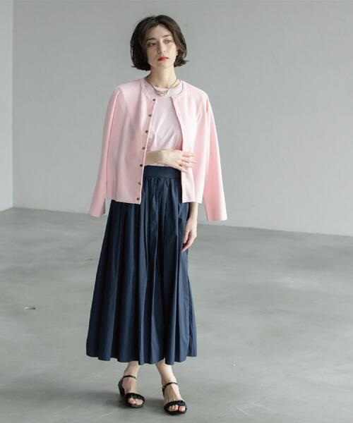 OPAQUE.CLIP（オペークドットクリップ）の「スナップボタンショートニットカーディガン【洗濯機洗い可】（カーディガン/ボレロ・レディース・ブラック/ベビーピンク/ライトグレー/ブルー系その他・38/40/42）」の15枚目の写真