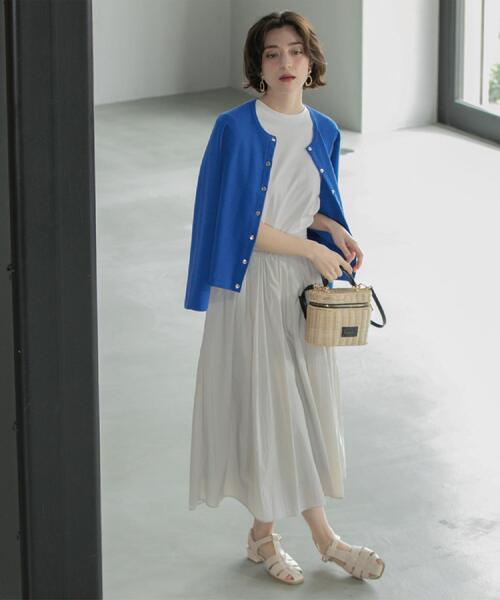 OPAQUE.CLIP（オペークドットクリップ）の「スナップボタンショートニットカーディガン【洗濯機洗い可】（カーディガン/ボレロ・レディース・ブラック/ベビーピンク/ライトグレー/ブルー系その他・38/40/42）」の17枚目の写真