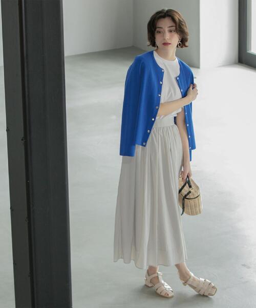 OPAQUE.CLIP（オペークドットクリップ）の「スナップボタンショートニットカーディガン【洗濯機洗い可】（カーディガン/ボレロ・レディース・ブラック/ベビーピンク/ライトグレー/ブルー系その他・38/40/42）」の18枚目の写真