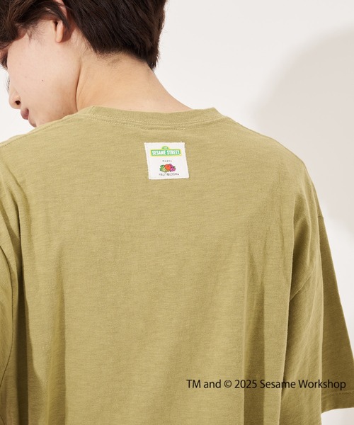 FRUIT OF THE LOOM(フルーツオブザルーム)の「SESAME STREET×FTL Photo T-Shirt A / コラボ / セサミストリート / 半袖 / 前面 / キャラクター / イラスト / プリント / ワンポイント / ロゴ / ユニセックス(Tシャツ/カットソー・メンズ・チャコール/セージグリーン/オフホワイト・S/M/L)」の6枚目の写真
