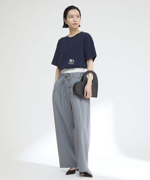 Firsthand（ファーストハンド）の「MA Firsthand/マ ファーストハンド コンセプトプリント ポケットTシャツ / リラックスフィット ショートスリーブ ワンポイントロゴプリントTシャツ（Tシャツ/カットソー・レディース・ネイビー/レッド/ブラウン/ホワイト/ブルー・FREE）」の13枚目の写真