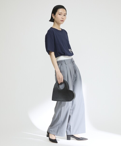 Firsthand（ファーストハンド）の「MA Firsthand/マ ファーストハンド コンセプトプリント ポケットTシャツ / リラックスフィット ショートスリーブ ワンポイントロゴプリントTシャツ（Tシャツ/カットソー・レディース・ネイビー/レッド/ブラウン/ホワイト/ブルー・FREE）」の17枚目の写真