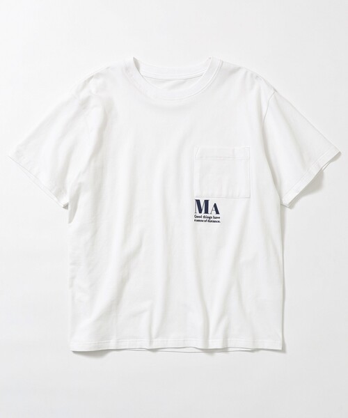 Firsthand（ファーストハンド）の「MA Firsthand/マ ファーストハンド コンセプトプリント ポケットTシャツ / リラックスフィット ショートスリーブ ワンポイントロゴプリントTシャツ（Tシャツ/カットソー・レディース・ネイビー/レッド/ブラウン/ホワイト/ブルー・FREE）」の19枚目の写真