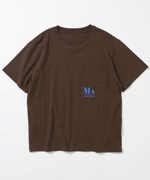 Firsthand（ファーストハンド）の「MA Firsthand/マ ファーストハンド コンセプトプリント ポケットTシャツ / リラックスフィット ショートスリーブ ワンポイントロゴプリントTシャツ（Tシャツ/カットソー・レディース・ネイビー/レッド/ブラウン/ホワイト/ブルー・FREE）」の22枚目の写真