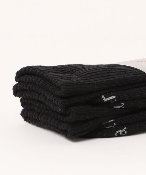 HANES(ヘインズ)の「HANES/ヘインズ ソックス 2足組 クルーソックス ハーフパイル HMSBB001(ソックス/靴下・メンズ・ホワイト/ブラック/マルチ・S/M)」の4枚目の写真