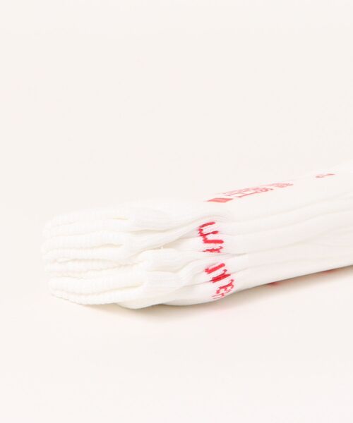 HANES(ヘインズ)の「HANES/ヘインズ ソックス 2足組 クルーソックス ハーフパイル HMSBB001(ソックス/靴下・メンズ・ホワイト/ブラック/マルチ・S/M)」の5枚目の写真