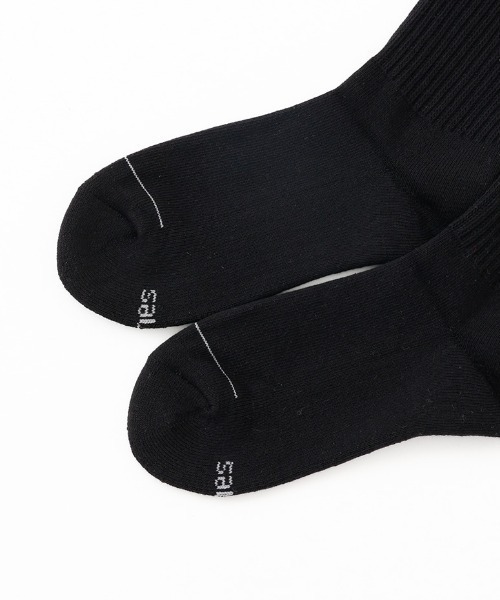 HANES(ヘインズ)の「HANES/ヘインズ ソックス 2足組 クルーソックス ハーフパイル HMSBB001(ソックス/靴下・メンズ・ホワイト/ブラック/マルチ・S/M)」の9枚目の写真