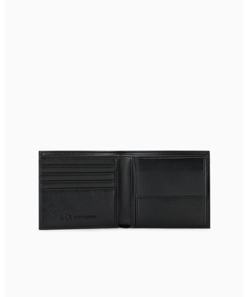 ARMANI EXCHANGE（アルマーニエクスチェンジ）の「【A|X アルマーニ エクスチェンジ】シグネチャーロゴ 二つ折り財布（コインケース付き）（財布・メンズ・ブラック・FREE）」の3枚目の写真