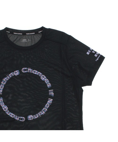 TIGORA(ティゴラ)の「ティゴラ TIGORA ランニング レディース半袖Tシャツ サークルロゴグラフィック(Tシャツ/カットソー・レディース・ブラック・S/M/L/XL)」の3枚目の写真