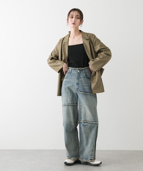 SENSE OF PLACE by URBAN RESEARCH（センスオブプレイスバイアーバンリサーチ）の「チンツテーラードジャケット（その他アウター・レディース・アイボリー/カーキ/チャコールグレー・ONE）」の7枚目の写真