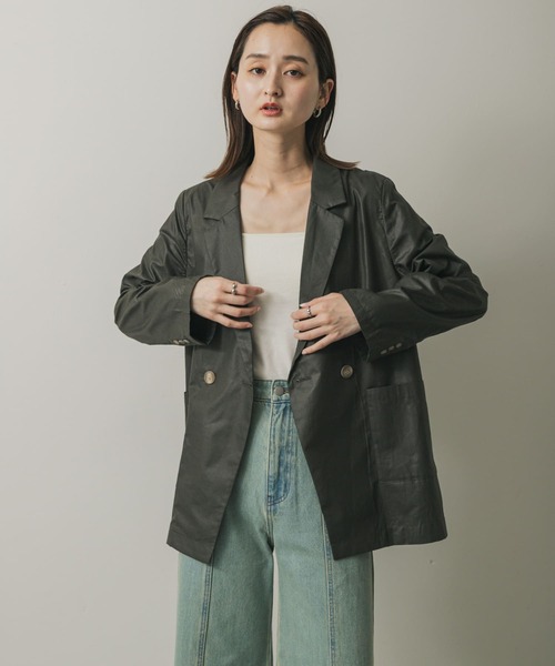 SENSE OF PLACE by URBAN RESEARCH（センスオブプレイスバイアーバンリサーチ）の「チンツテーラードジャケット（その他アウター・レディース・アイボリー/カーキ/チャコールグレー・ONE）」の9枚目の写真