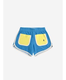 Blue color block terry cloth s