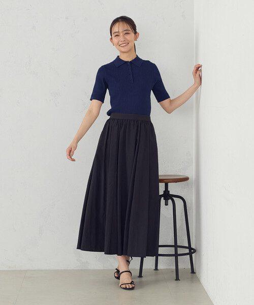 COMME CA ISM（コムサイズム）の「【ウォッシャブル】ポロニット（ニット/セーター・レディース・ネイビー/ブラック/グリーン・LARGE/MEDIUM）」の12枚目の写真