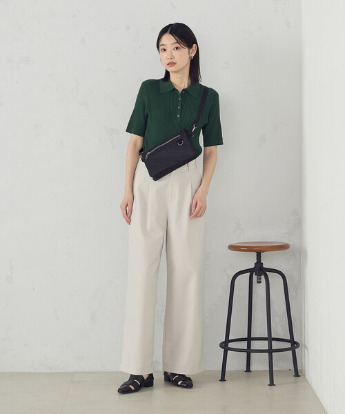 COMME CA ISM（コムサイズム）の「【ウォッシャブル】ポロニット（ニット/セーター・レディース・ネイビー/ブラック/グリーン・LARGE/MEDIUM）」の15枚目の写真