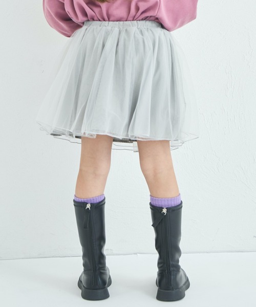 pairmanon（ペアマノン）の「インナーパンツドッキング チュールスカッツ（スカート・キッズ・ブラック/ラベンダー/ミント/ピンク/グレー・130/100/90/120/110）」の12枚目の写真