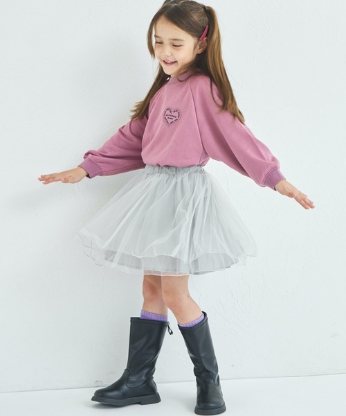 pairmanon（ペアマノン）の「インナーパンツドッキング チュールスカッツ（スカート・キッズ・ブラック/ラベンダー/ミント/ピンク/グレー・130/100/90/120/110）」の14枚目の写真