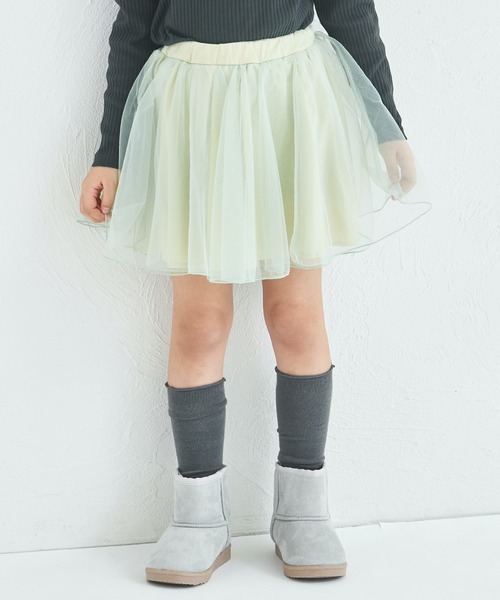 pairmanon（ペアマノン）の「インナーパンツドッキング チュールスカッツ（スカート・キッズ・ブラック/ラベンダー/ミント/ピンク/グレー・130/100/90/120/110）」の16枚目の写真