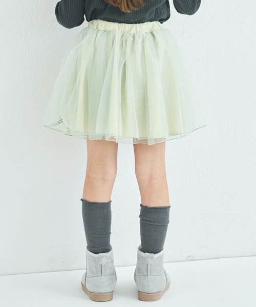 pairmanon（ペアマノン）の「インナーパンツドッキング チュールスカッツ（スカート・キッズ・ブラック/ラベンダー/ミント/ピンク/グレー・130/100/90/120/110）」の17枚目の写真