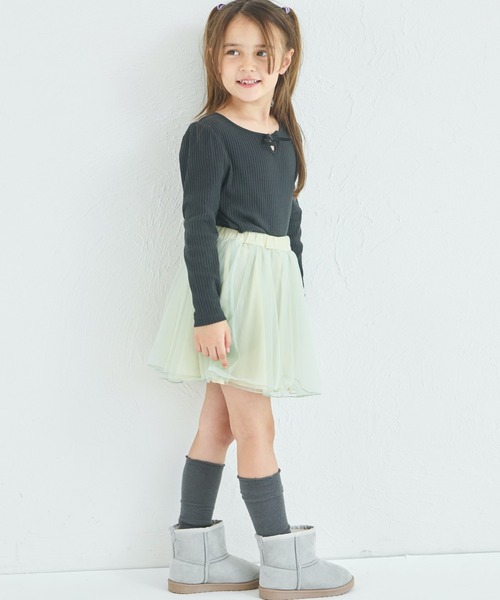 pairmanon（ペアマノン）の「インナーパンツドッキング チュールスカッツ（スカート・キッズ・ブラック/ラベンダー/ミント/ピンク/グレー・130/100/90/120/110）」の18枚目の写真