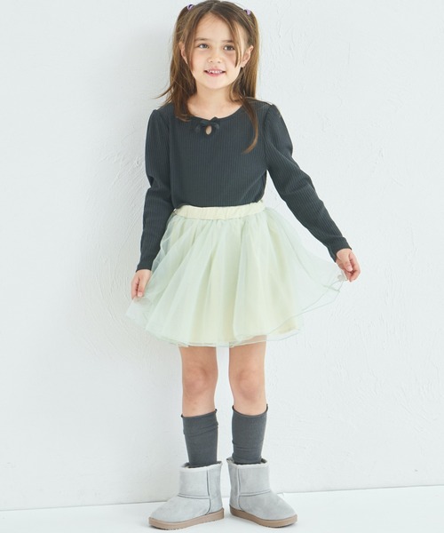 pairmanon（ペアマノン）の「インナーパンツドッキング チュールスカッツ（スカート・キッズ・ブラック/ラベンダー/ミント/ピンク/グレー・130/100/90/120/110）」の19枚目の写真