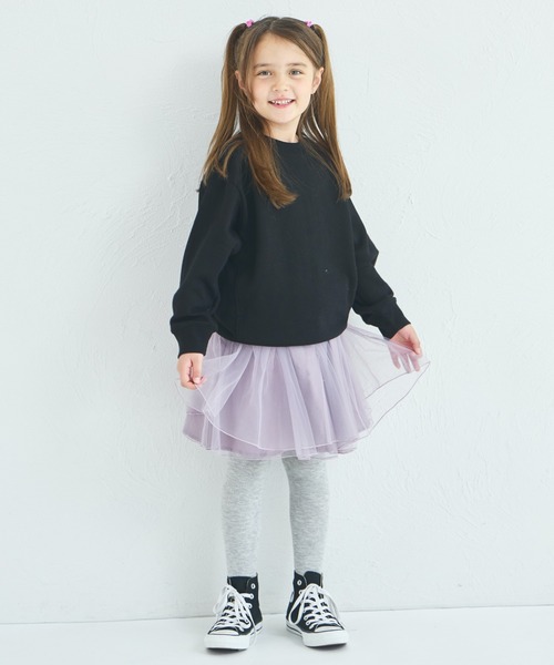 pairmanon（ペアマノン）の「インナーパンツドッキング チュールスカッツ（スカート・キッズ・ブラック/ラベンダー/ミント/ピンク/グレー・130/100/90/120/110）」の20枚目の写真
