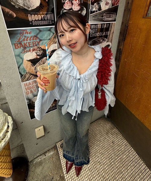 continuer de NICE CLAUP（コンティニューデナイスクラップ）の「【＠may_81oセレクト】美脚フレアデニムパンツ（デニムパンツ・レディース・インディゴブルー/その他・FREE）」の18枚目の写真