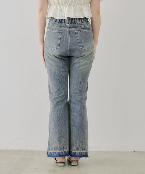 continuer de NICE CLAUP（コンティニューデナイスクラップ）の「【＠may_81oセレクト】美脚フレアデニムパンツ（デニムパンツ・レディース・インディゴブルー/その他・FREE）」の11枚目の写真