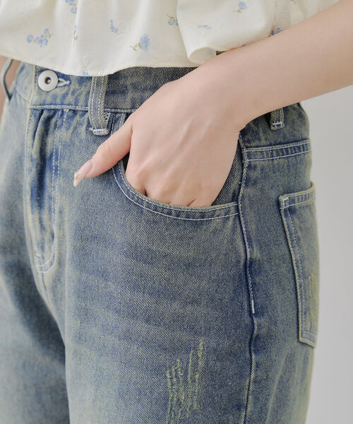 continuer de NICE CLAUP（コンティニューデナイスクラップ）の「【＠may_81oセレクト】美脚フレアデニムパンツ（デニムパンツ・レディース・インディゴブルー/その他・FREE）」の14枚目の写真