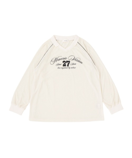 ACLENT(アクレント)の「パイルロゴロンT(Tシャツ/カットソー・レディース・アイボリー/ブラック/ネイビー・FREE)」の22枚目の写真