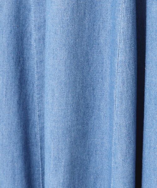 Dessin（デッサン）の「【ウエストゴム・洗える】綿麻デニムフレアースカート（スカート・レディース・ブルー/ネイビー/ライトブルー・03/02/01/00）」の7枚目の写真