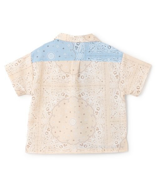petit main（プティマイン）の「【リンク】マルチ柄開衿半袖シャツ(キッズ)（シャツ/ブラウス・キッズ・サックスブルー/キナリ/ブラック・120cm/110cm/80ｃｍ/100cm/90cm/130cm）」の11枚目の写真