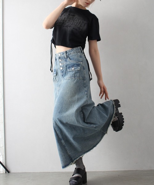 SpRay（スプレイ）の「【春夏新作】ピグメントシャーリング　Ｔシャツ（Tシャツ/カットソー・レディース・ブラック/グレー・FREE）」の15枚目の写真