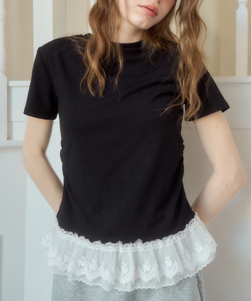Birthday room(バースデイルーム)の「レイヤードフリルT/layered frill tshirt(Tシャツ/カットソー・レディース・ホワイト/グレー/ブラック・FREE)」の3枚目の写真