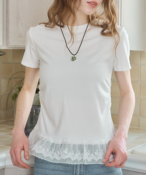Birthday room(バースデイルーム)の「レイヤードフリルT/layered frill tshirt(Tシャツ/カットソー・レディース・ホワイト/グレー/ブラック・FREE)」の6枚目の写真