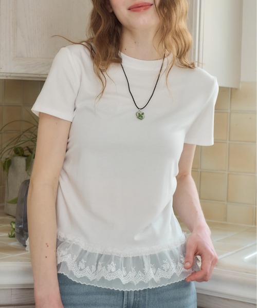 Birthday room(バースデイルーム)の「レイヤードフリルT/layered frill tshirt(Tシャツ/カットソー・レディース・ホワイト/グレー/ブラック・FREE)」の8枚目の写真