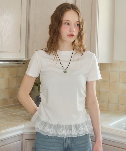 Birthday room(バースデイルーム)の「レイヤードフリルT/layered frill tshirt(Tシャツ/カットソー・レディース・ホワイト/グレー/ブラック・FREE)」の10枚目の写真