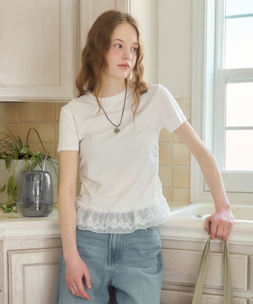 Birthday room(バースデイルーム)の「レイヤードフリルT/layered frill tshirt(Tシャツ/カットソー・レディース・ホワイト/グレー/ブラック・FREE)」の21枚目の写真