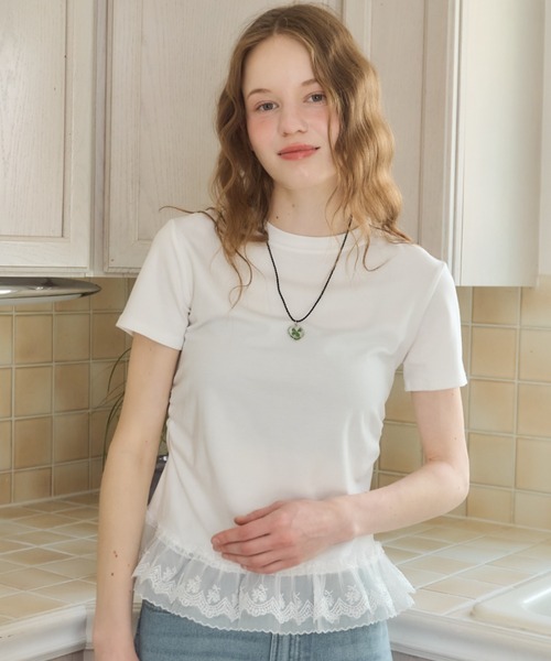 Birthday room(バースデイルーム)の「レイヤードフリルT/layered frill tshirt(Tシャツ/カットソー・レディース・ホワイト/グレー/ブラック・FREE)」の14枚目の写真