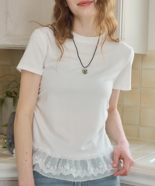 Birthday room(バースデイルーム)の「レイヤードフリルT/layered frill tshirt(Tシャツ/カットソー・レディース・ホワイト/グレー/ブラック・FREE)」の16枚目の写真