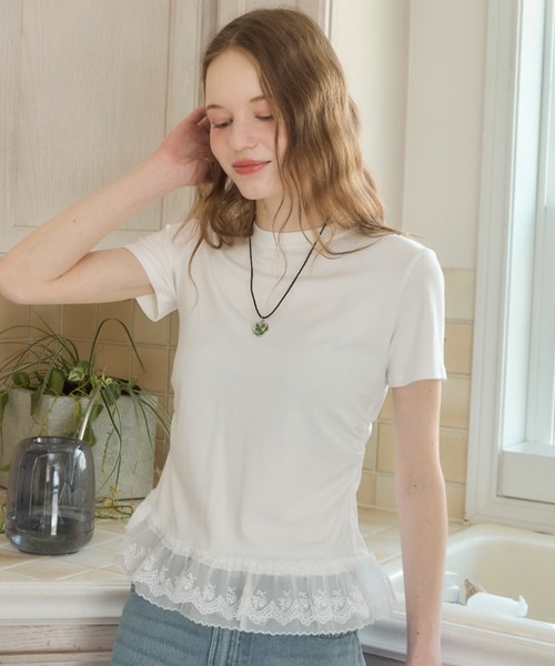 Birthday room(バースデイルーム)の「レイヤードフリルT/layered frill tshirt(Tシャツ/カットソー・レディース・ホワイト/グレー/ブラック・FREE)」の18枚目の写真