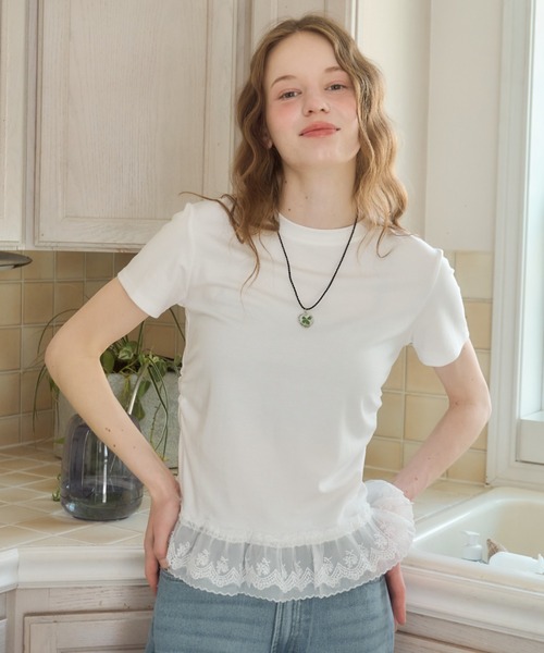 Birthday room(バースデイルーム)の「レイヤードフリルT/layered frill tshirt(Tシャツ/カットソー・レディース・ホワイト/グレー/ブラック・FREE)」の20枚目の写真