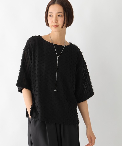 フリンジカット5分袖プルオーバー 290954（Tシャツ/カットソー