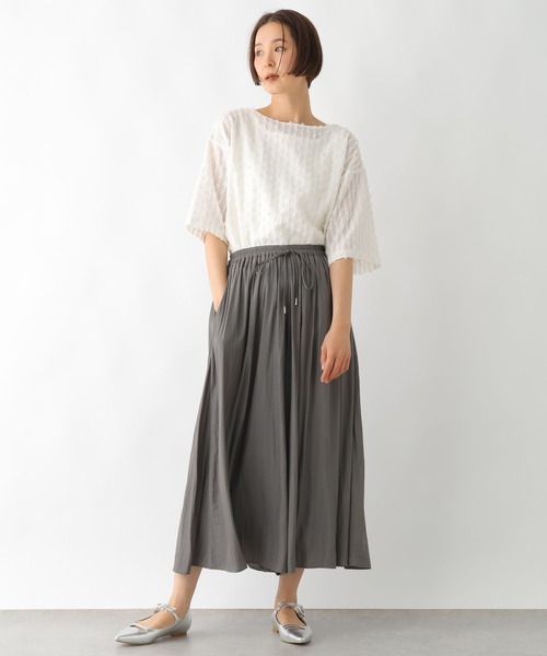 LEPSIM(レプシィム)の「フリンジカット5分袖プルオーバー 290954(Tシャツ/カットソー・レディース・ブラック/アイボリー・FREE)」の7枚目の写真