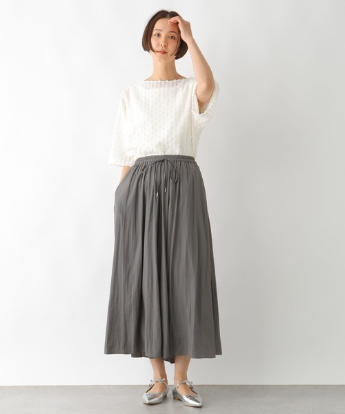 LEPSIM(レプシィム)の「フリンジカット5分袖プルオーバー 290954(Tシャツ/カットソー・レディース・ブラック/アイボリー・FREE)」の8枚目の写真