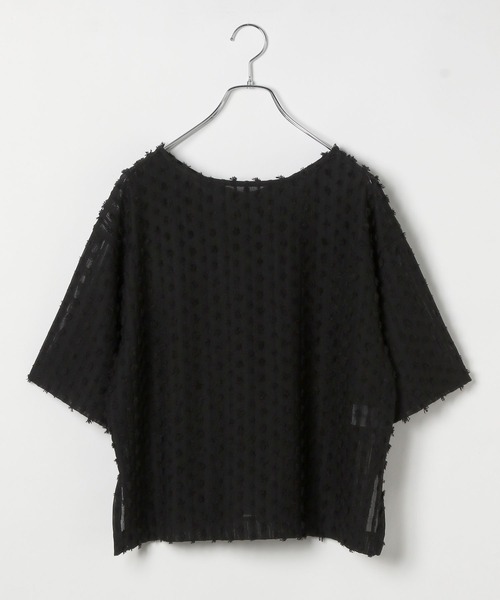 LEPSIM(レプシィム)の「フリンジカット5分袖プルオーバー 290954(Tシャツ/カットソー・レディース・ブラック/アイボリー・FREE)」の17枚目の写真