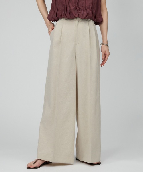 BABYLONE(バビロン)の「リネンライクパンツ(その他パンツ・レディース・ベージュ/グレー・38inch/36inch)」の3枚目の写真